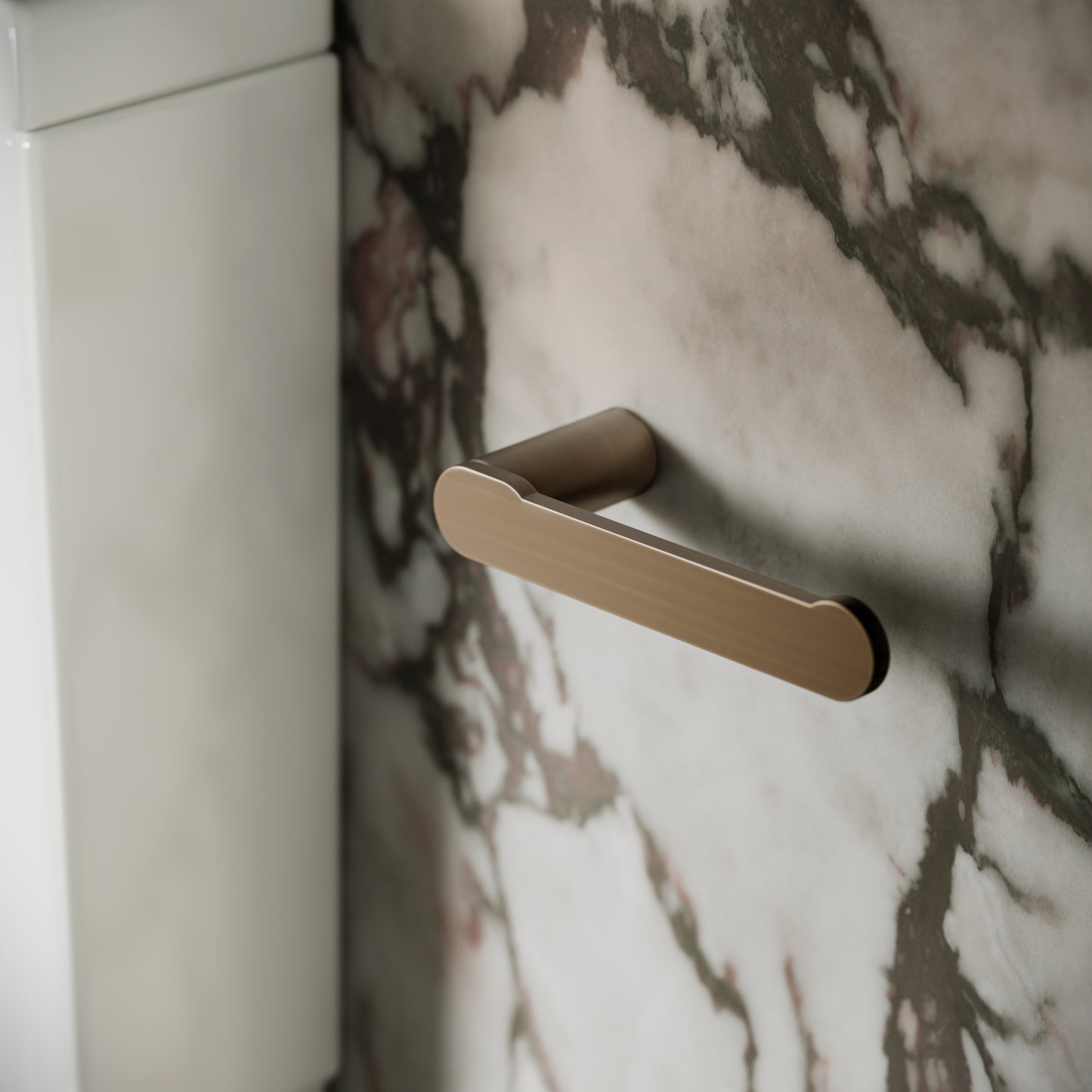 Luxe Brushed Bronze Toilet Roll Holder