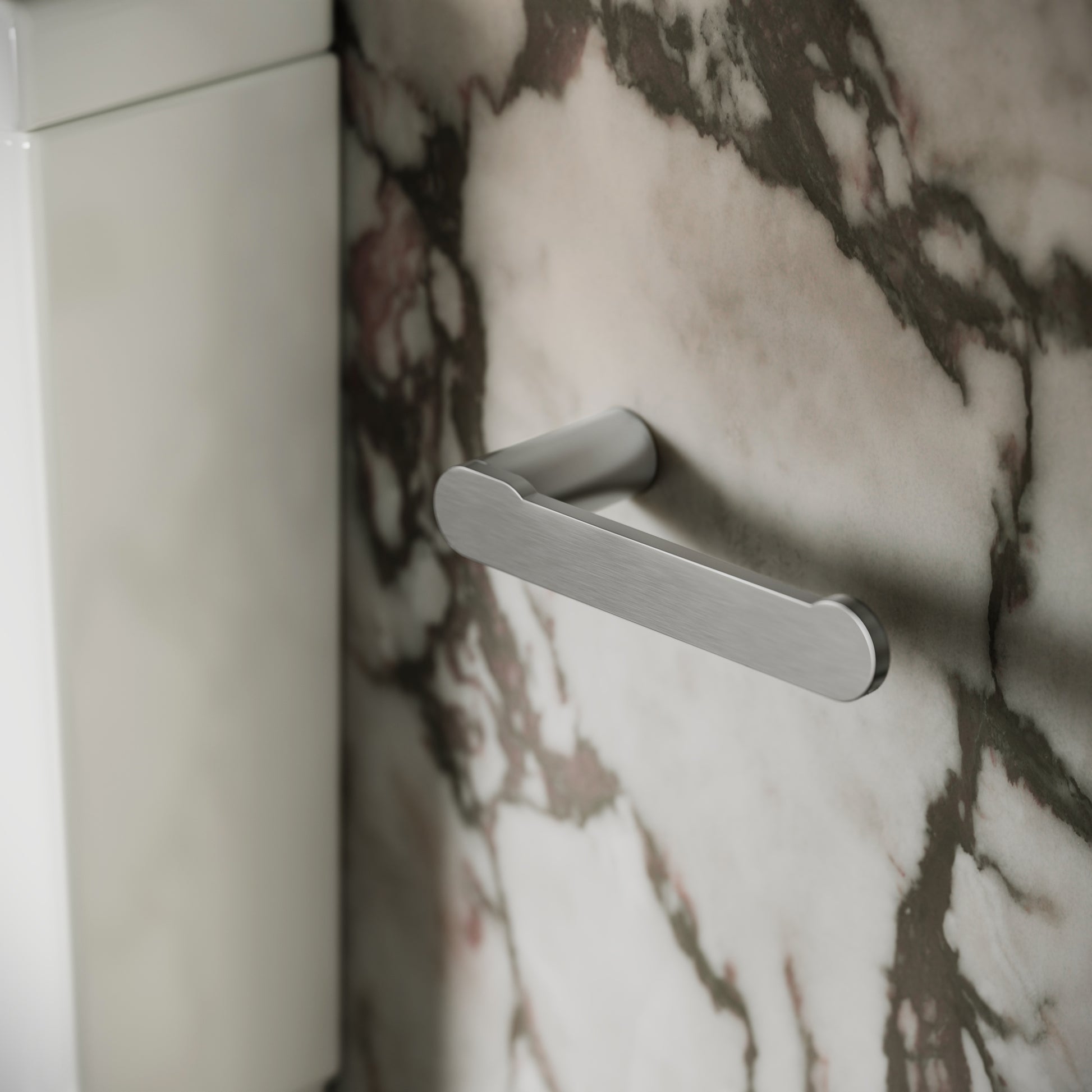 Luxe Brushed Stainless Toilet Roll Holder
