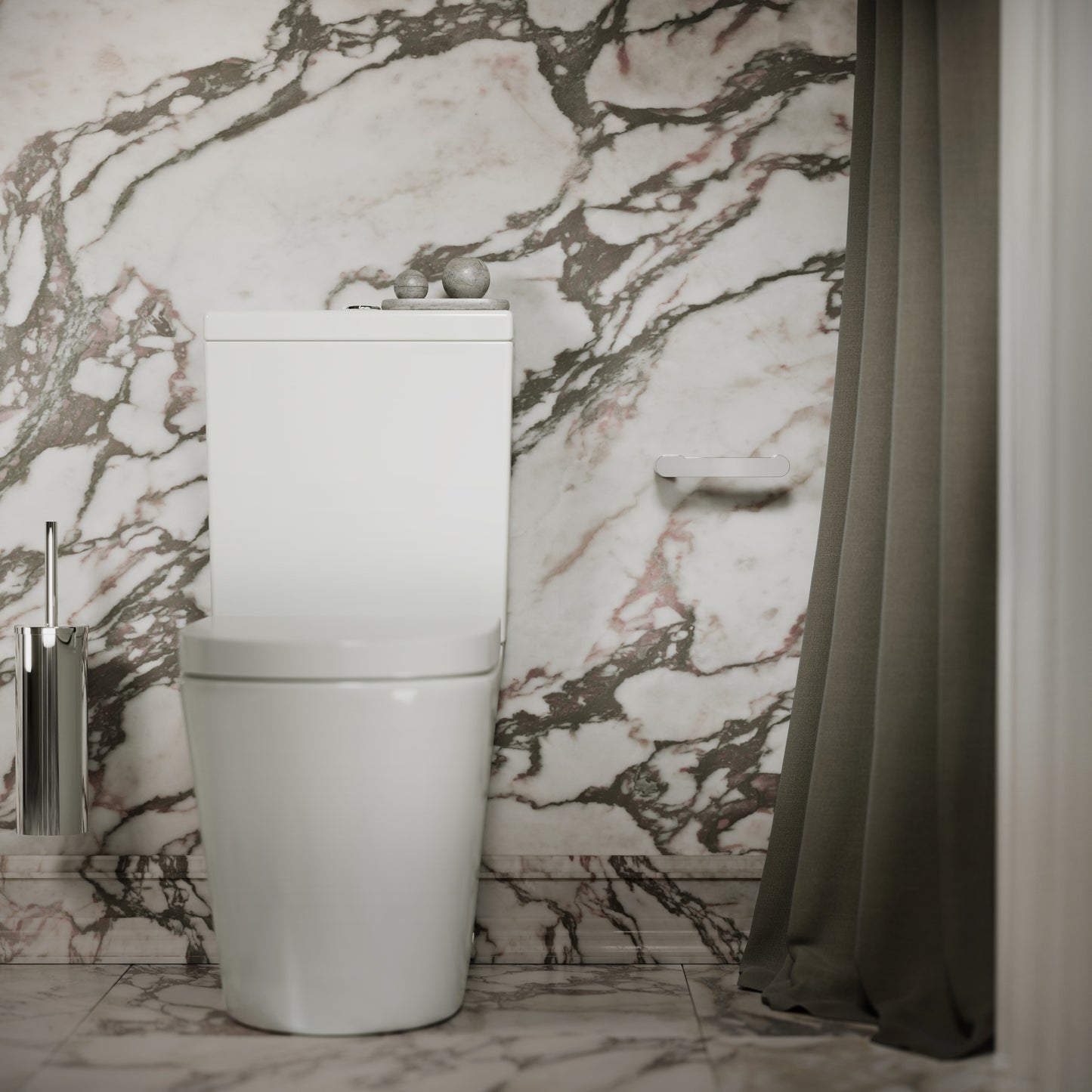 Luxe Chrome Toilet Roll Holder