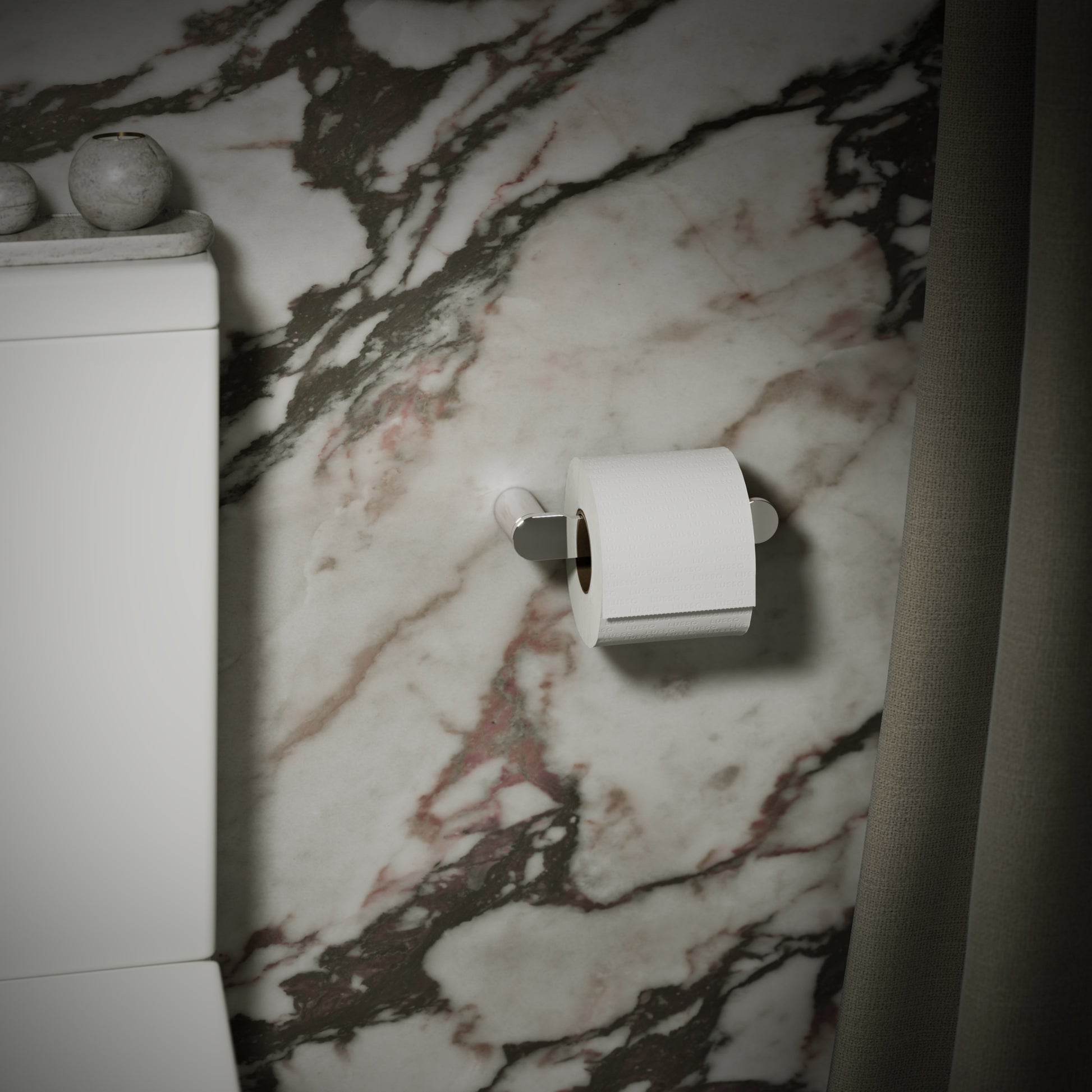 Luxe Chrome Toilet Roll Holder