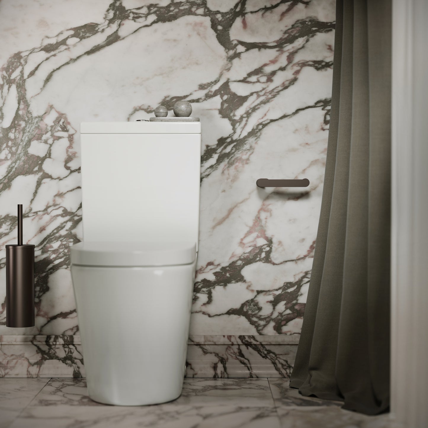 Luxe Deep Bronze Toilet Roll Holder