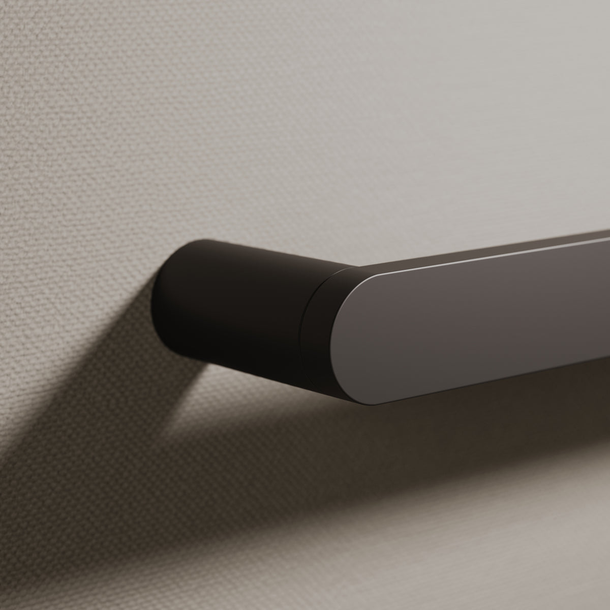 Luxe Matte Black Towel Bar 220mm