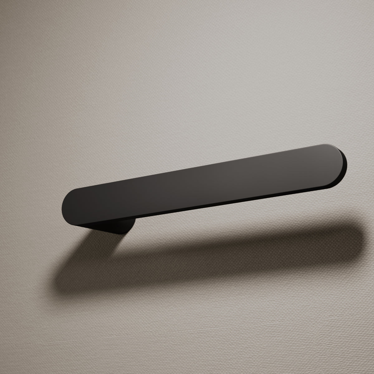 Luxe Matte Black Towel Bar 220mm