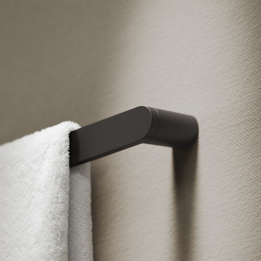 Luxe Matte Black 3 Bar Towel Rail 600mm