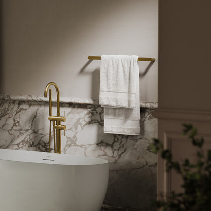 Luxe Brushed Gold Towel Bar Rail 600mm
