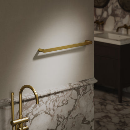 Luxe Brushed Gold Towel Bar Rail 600mm