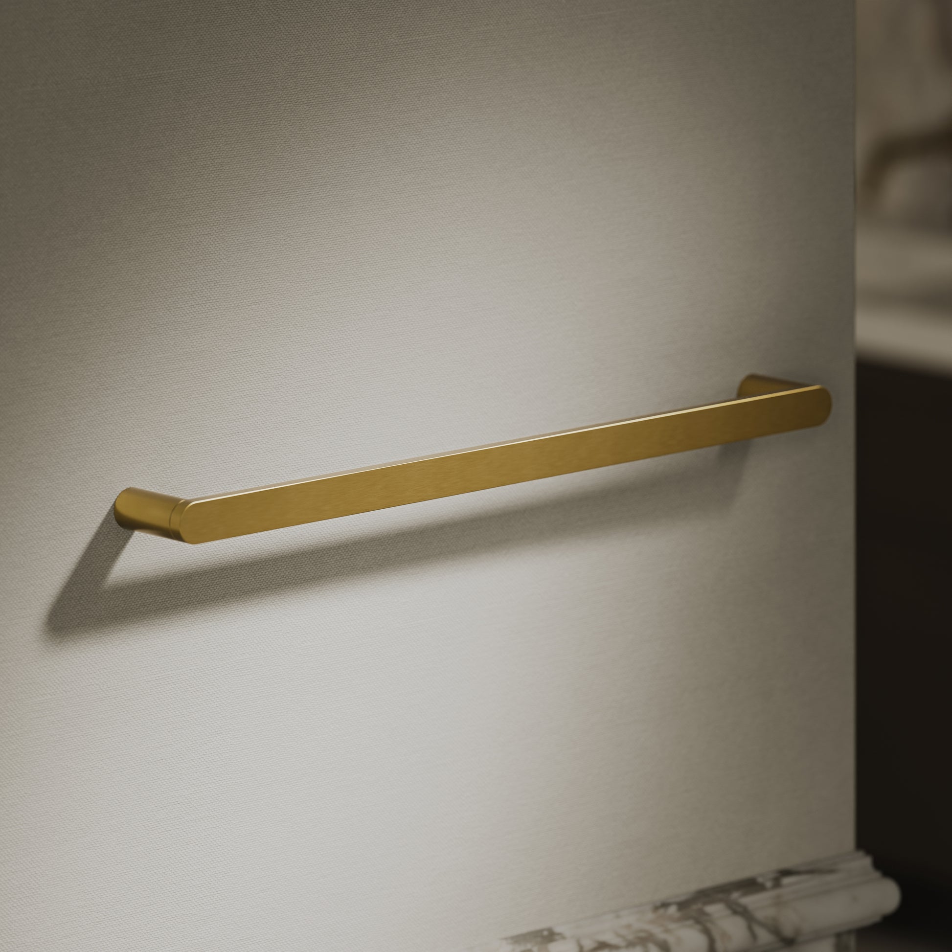 Luxe Brushed Gold Towel Bar Rail 600mm