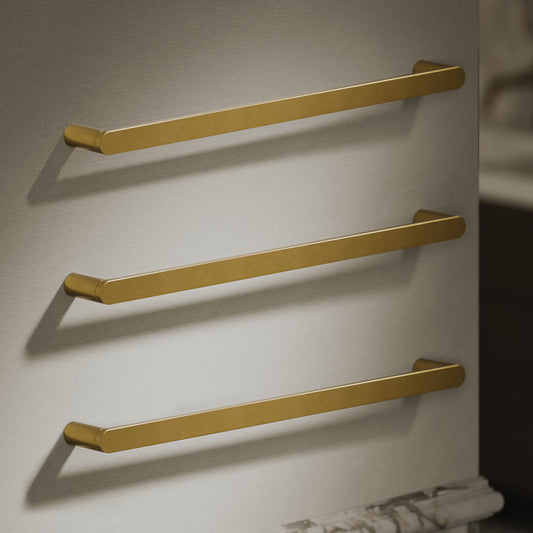 Luxe Brushed Gold 3 Bar Towel Rail 600mm
