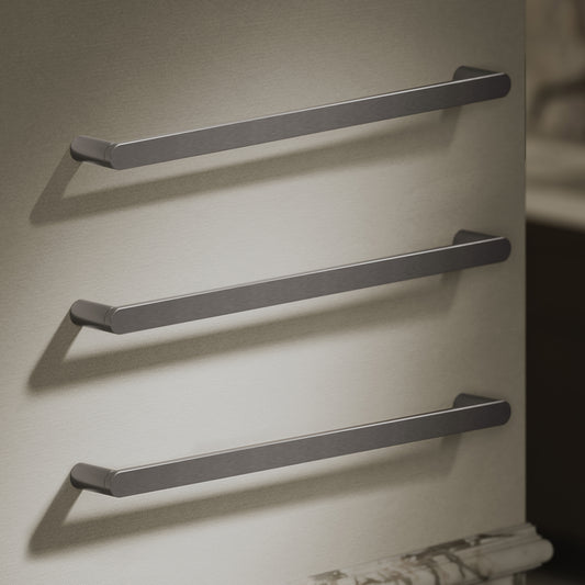 Luxe Brushed Stainless 3 Bar Towel Rail 600mm