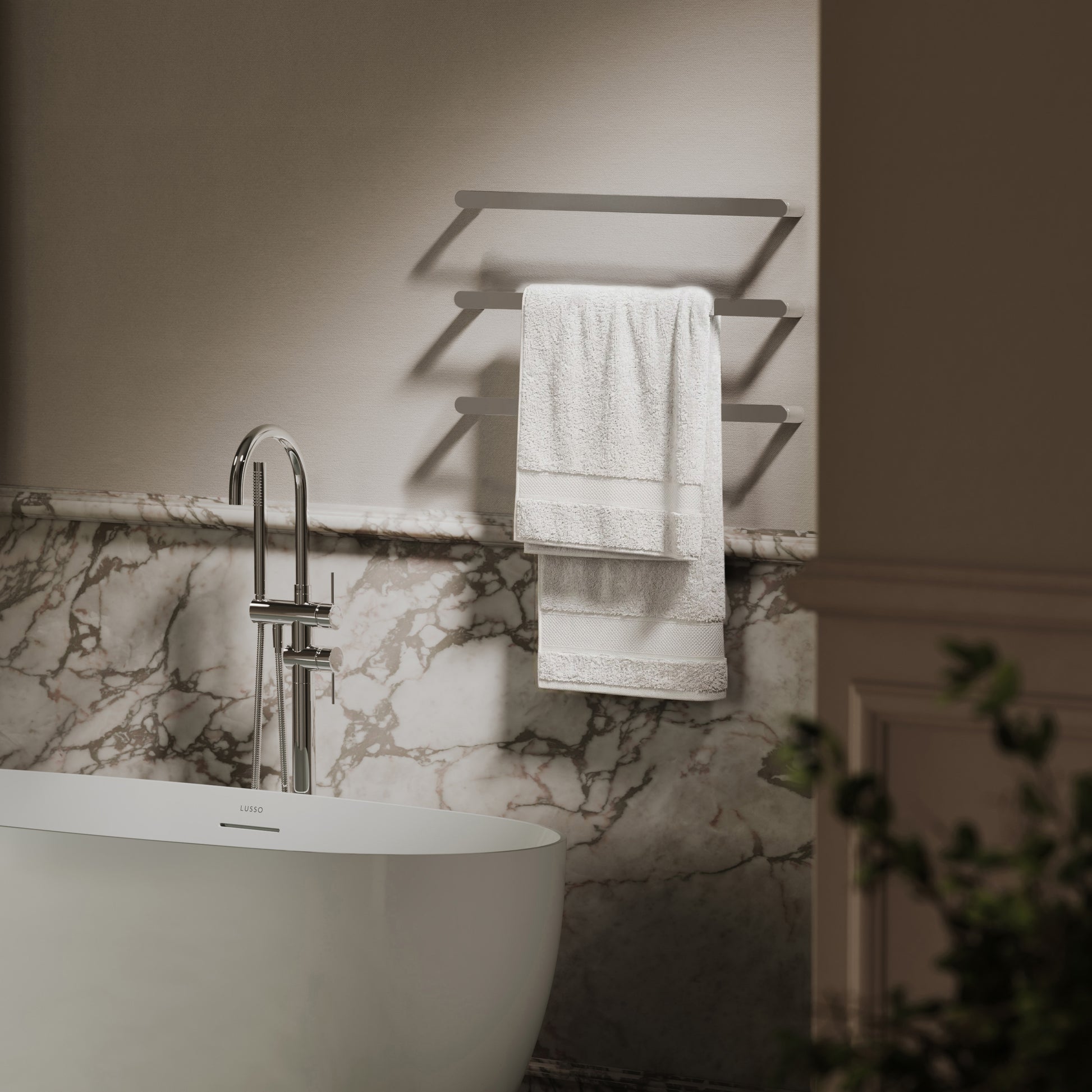 Luxe Chrome 3 Bar Towel Rail 600mm