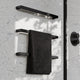 Luxe Matte Black 3 Bar Towel Rail 600mm