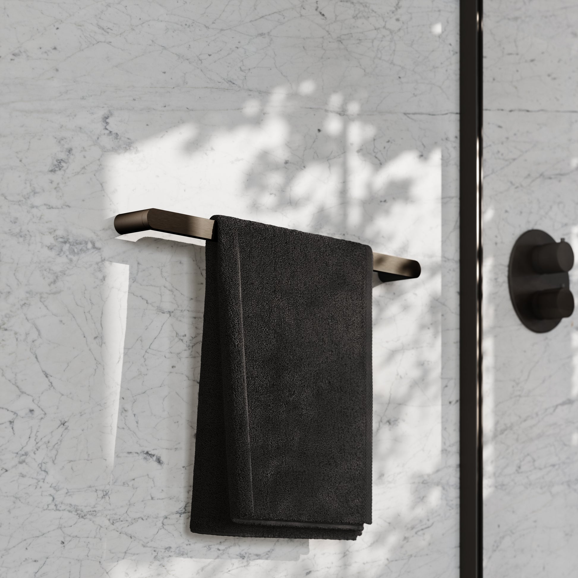 Luxe Deep Bronze Towel Bar Rail 600mm