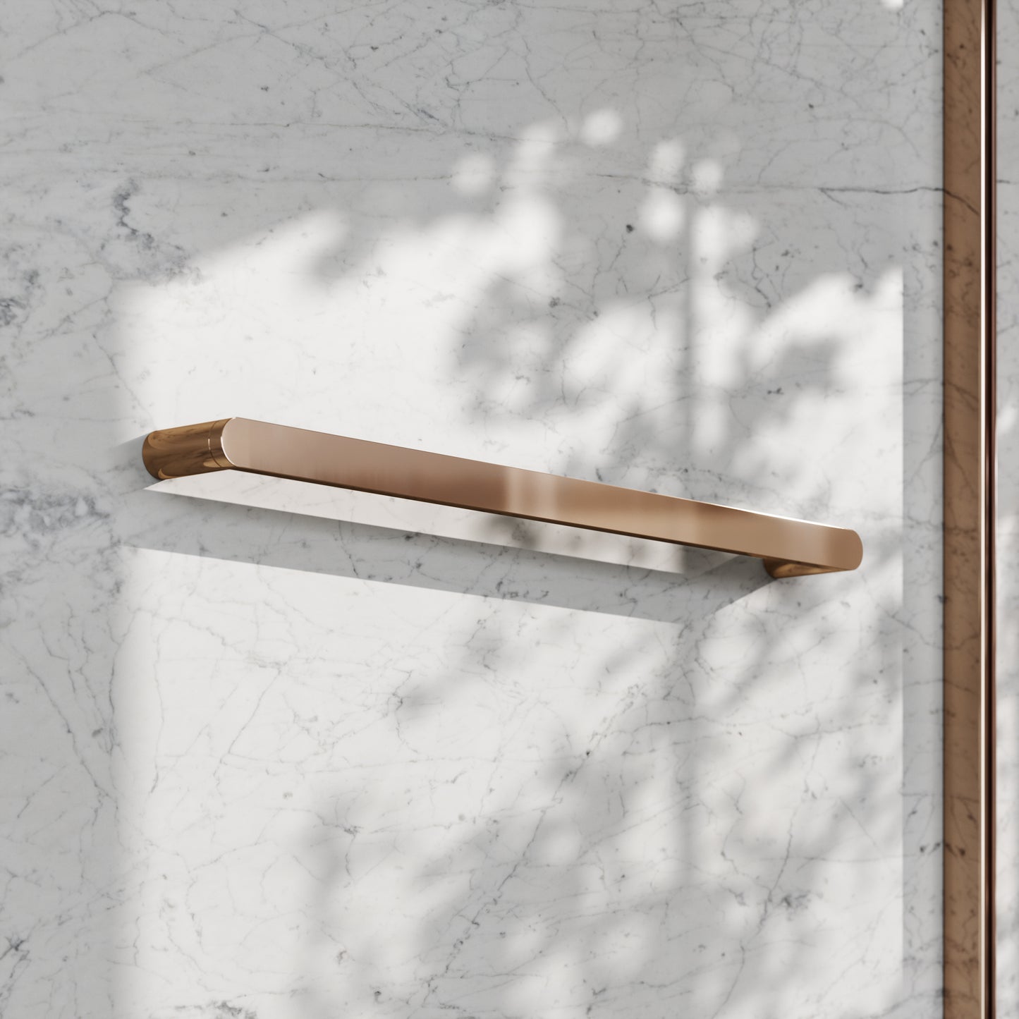 Luxe Rose Gold Towel Bar Rail 600mm