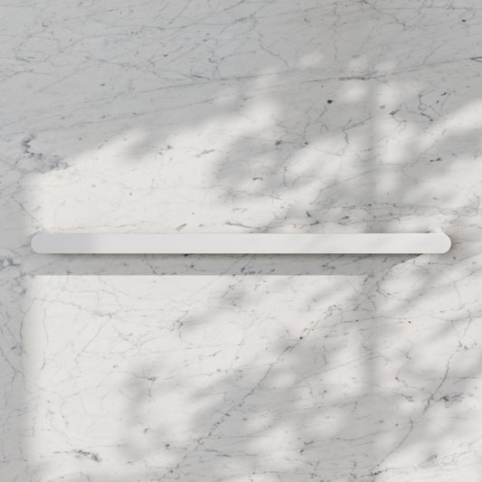 Luxe Silk Matte White Towel Bar Rail 600mm