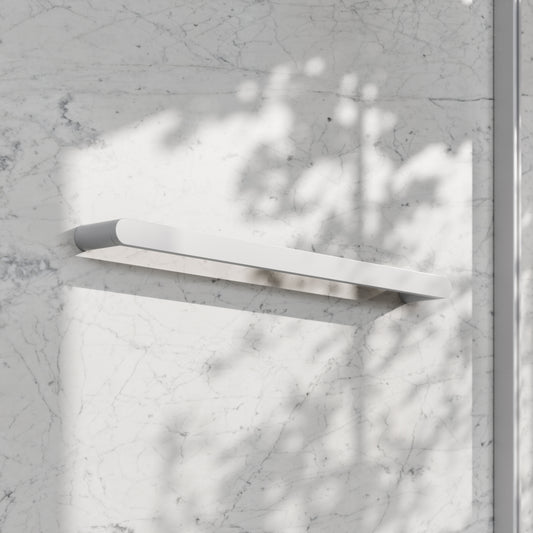 Luxe Silk Matte White Towel Bar Rail 600mm