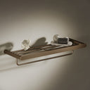 Luxe Brushed Bronze Towel Shelf With Rail 600mm
