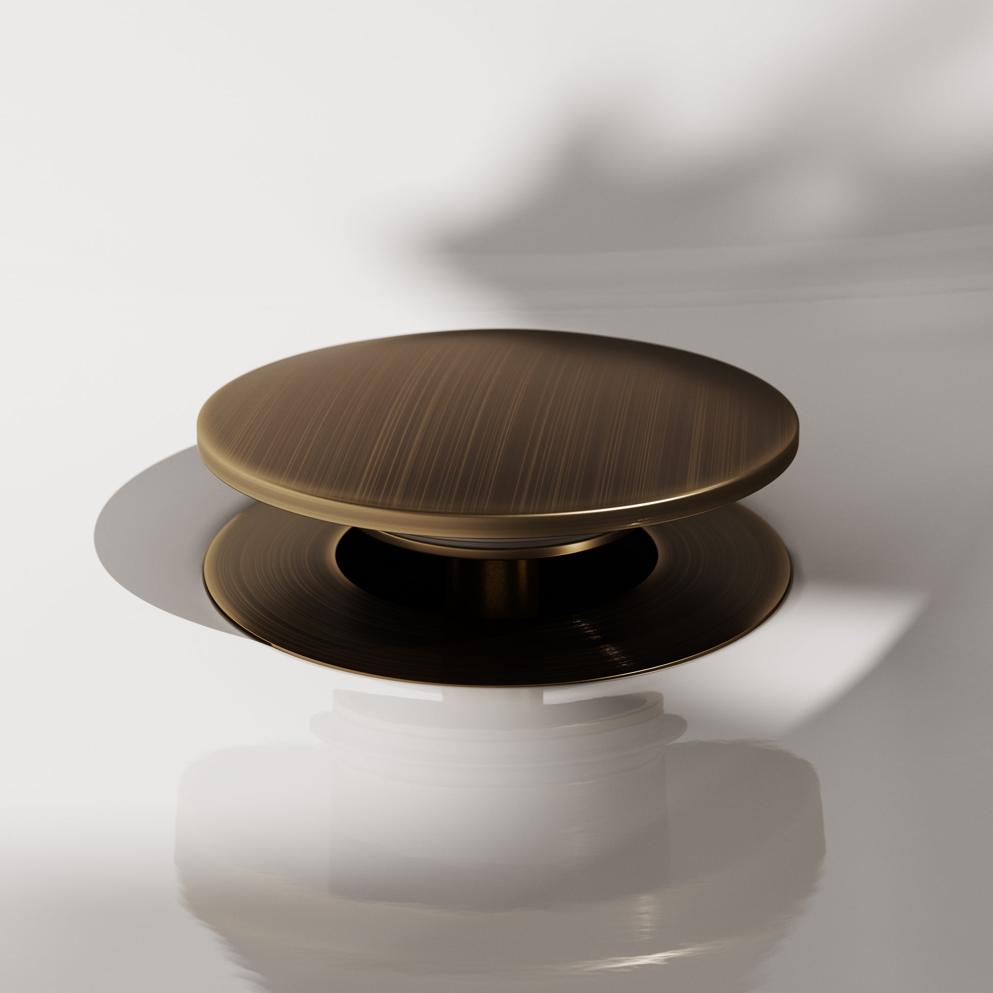 Luxe Brushed Bronze Unslotted Click Clack Basin Waste