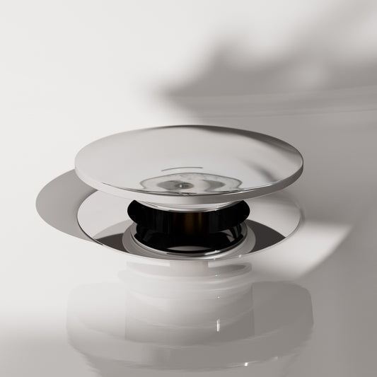 Luxe Chrome Unslotted Click Clack Basin Waste