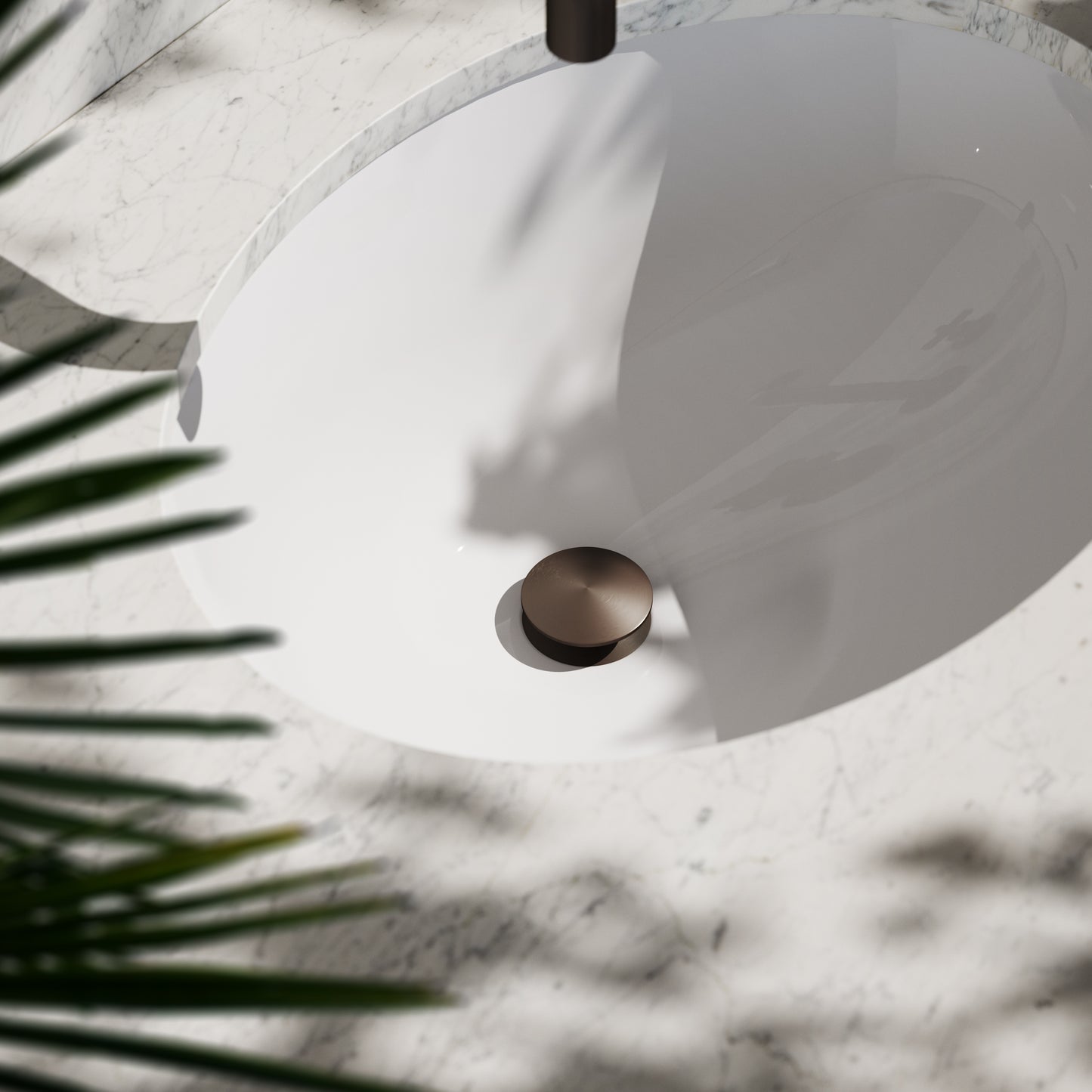 Luxe Deep Bronze Unslotted Click Clack Basin Waste