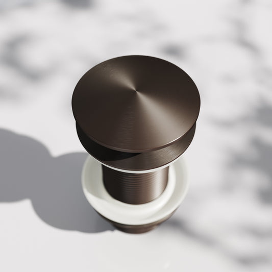 Luxe Deep Bronze Unslotted Click Clack Basin Waste