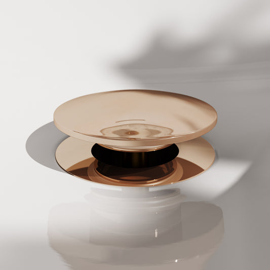 Luxe Rose Gold Unslotted Click Clack basin Waste