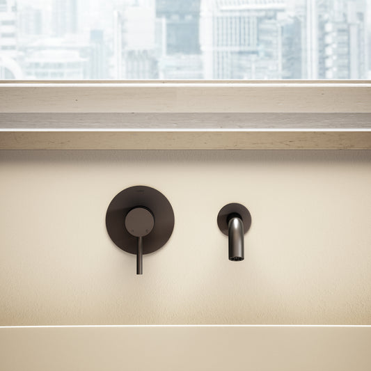 Luxe Deep Bronze Wall Mounted Bath Mixer Tap