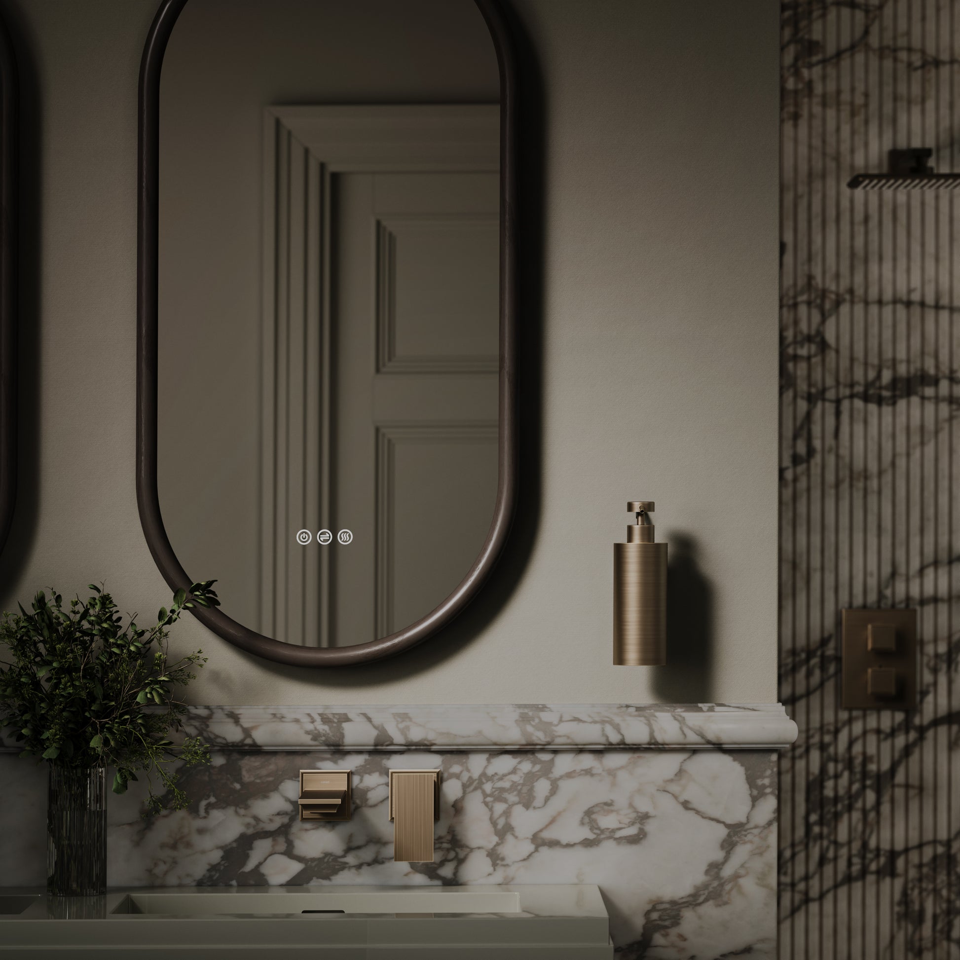 Luxe Brushed Bronze Wall Mounted Soap Dispenser
