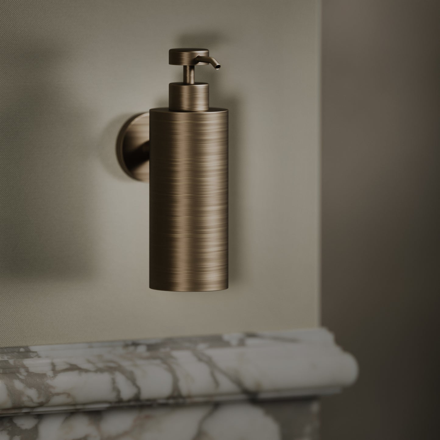 Luxe Brushed Bronze Wall Mounted Soap Dispenser