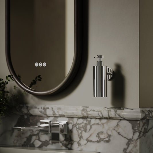 Luxe Chrome Wall Mounted Soap Dispenser