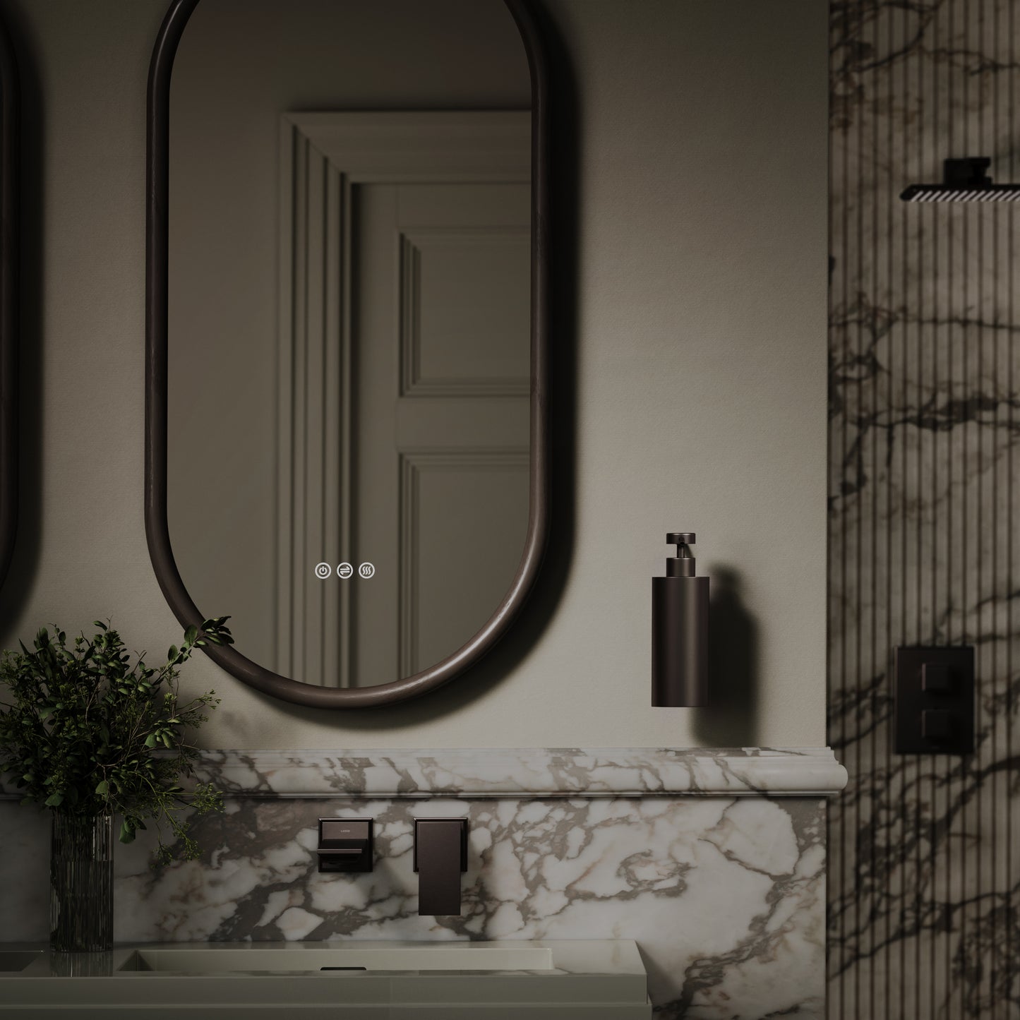 Luxe Deep Bronze Wall Mounted Soap Dispenser