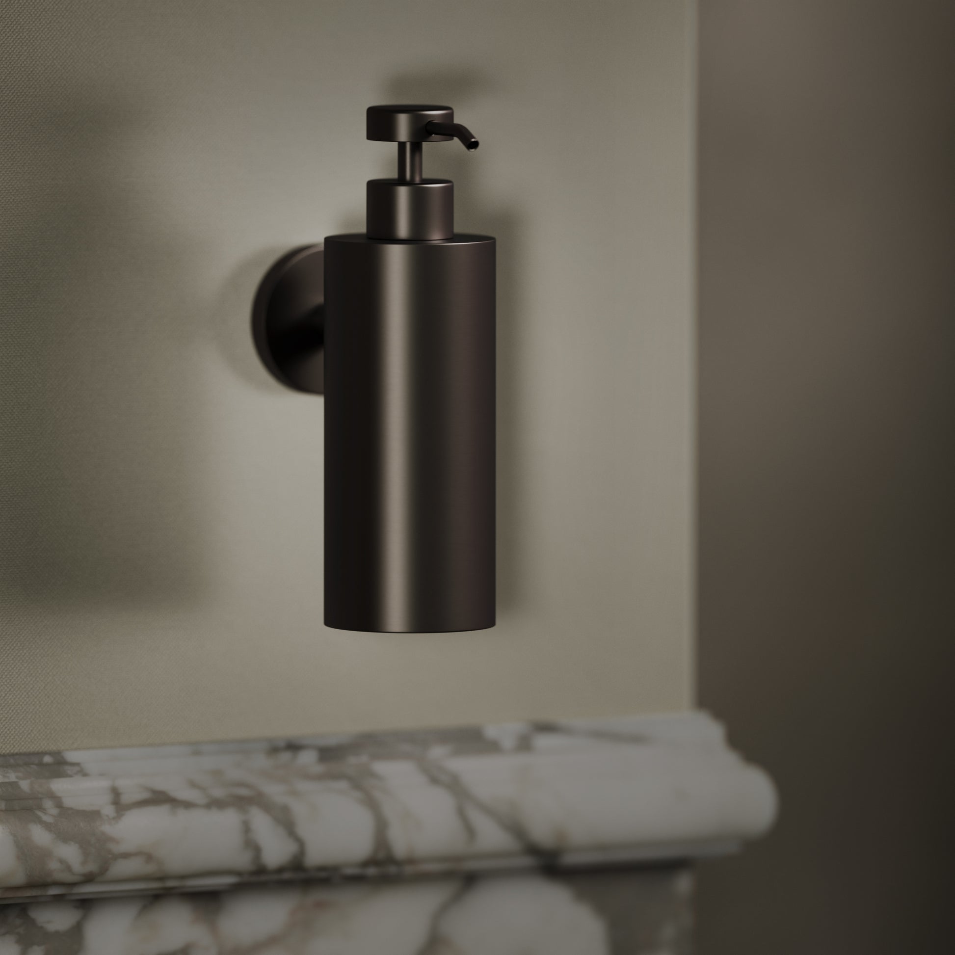 Luxe Deep Bronze Wall Mounted Soap Dispenser