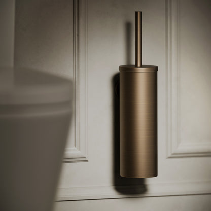 Luxe Brushed Bronze Wall Mounted Toilet Brush