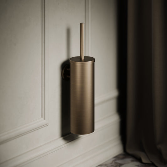 Luxe Brushed Bronze Wall Mounted Toilet Brush