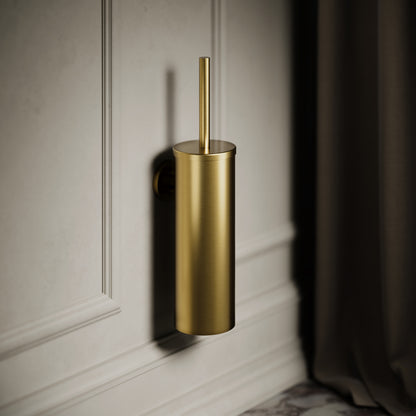 Luxe Brushed Gold Wall Mounted Toilet Brush