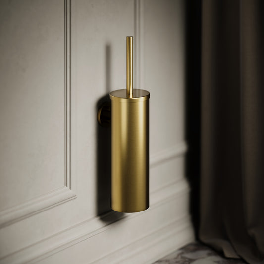 Luxe Brushed Gold Wall Mounted Toilet Brush