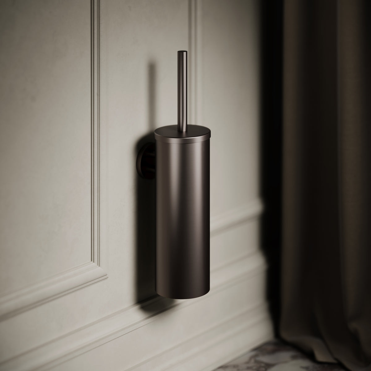 Luxe Deep Bronze Wall Mounted Toilet Brush