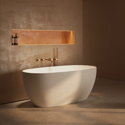 Lusso Light Mimi AirWave White Freestanding Air Spa Bath 1500mm