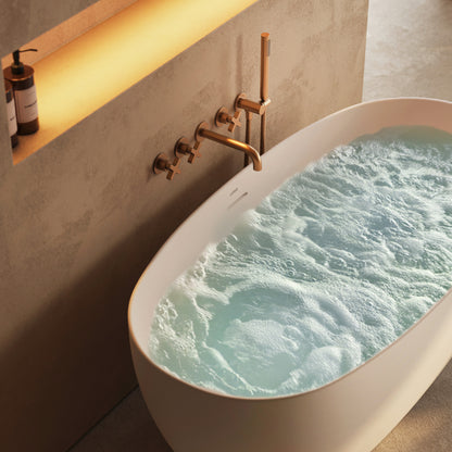 Lusso Light Mimi AirWave White Freestanding Air Spa Bath 1500mm