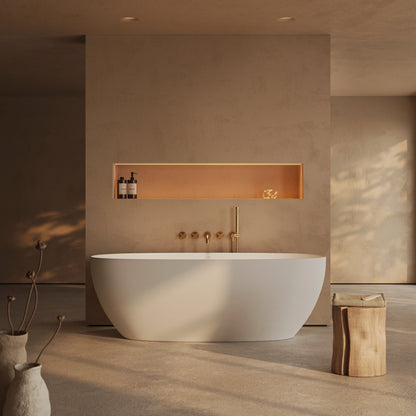 Lusso Light Mimi AirWave White Freestanding Air Spa Bath 1700mm