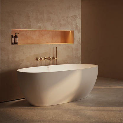 Lusso Light Mimi AirWave White Freestanding Air Spa Bath 1700mm