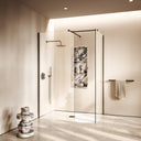 Modular Brushed Bronze Complete Walk In Shower Enclosure - KIT B - All Sizes