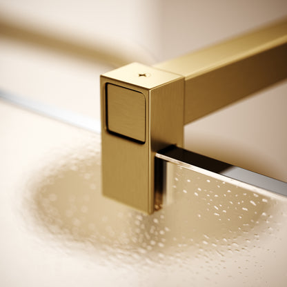 Modular Brushed Gold Complete Walk In Shower Enclosure - KIT A - All Sizes