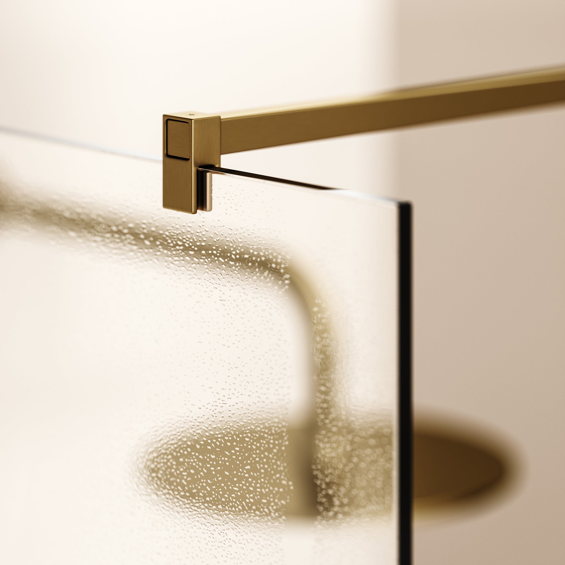 Modular Brushed Gold Complete Walk In Shower Enclosure - KIT A - All Sizes