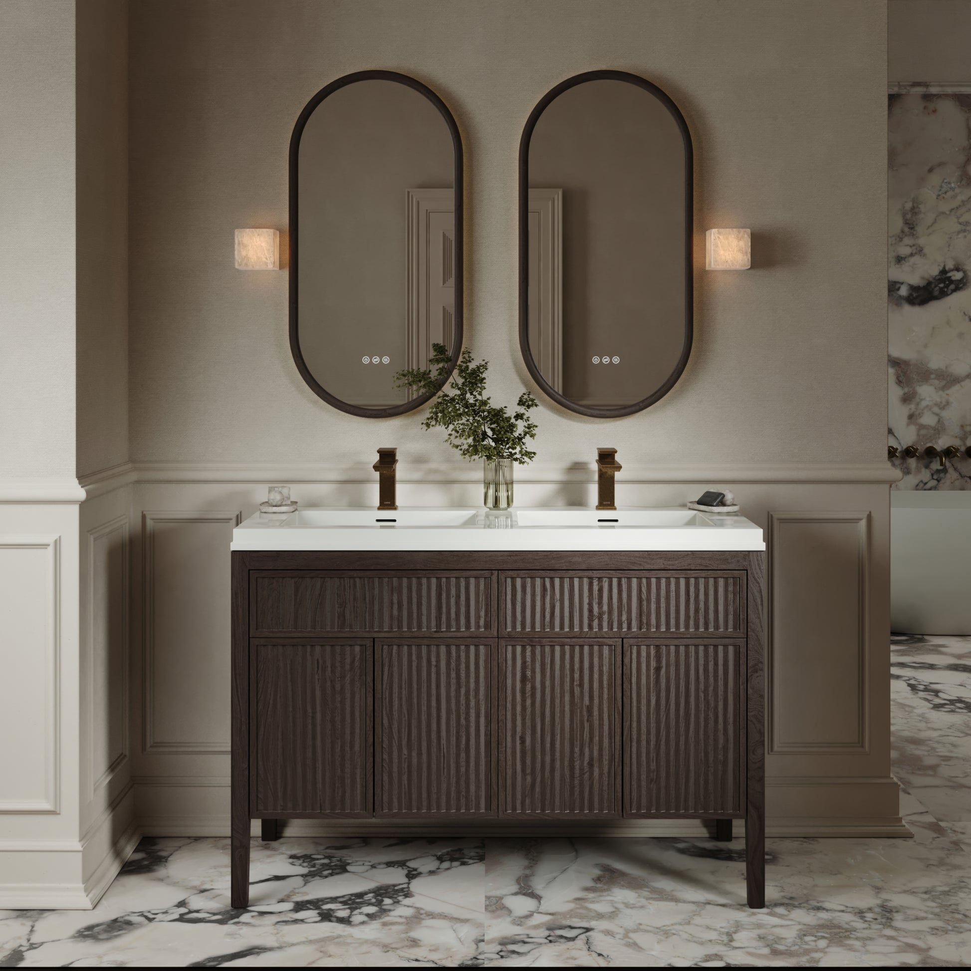 Baroque Aged Bronze Monobloc Basin Mixer Tap