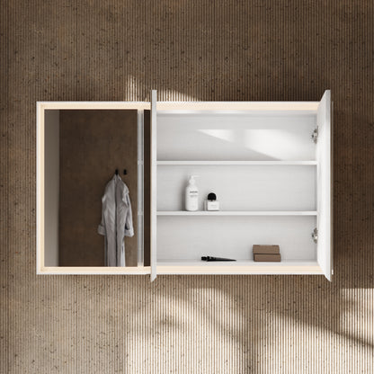 Nova Matte White LED Mirror Cabinet 1200mm
