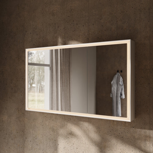 Nova Matte White LED Mirror Cabinet 1200mm