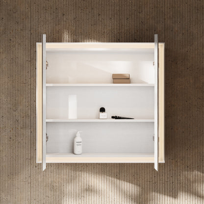 Nova Matte White LED Mirror Cabinet 800mm