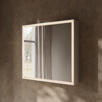 Nova Matte White LED Mirror Cabinet 800mm