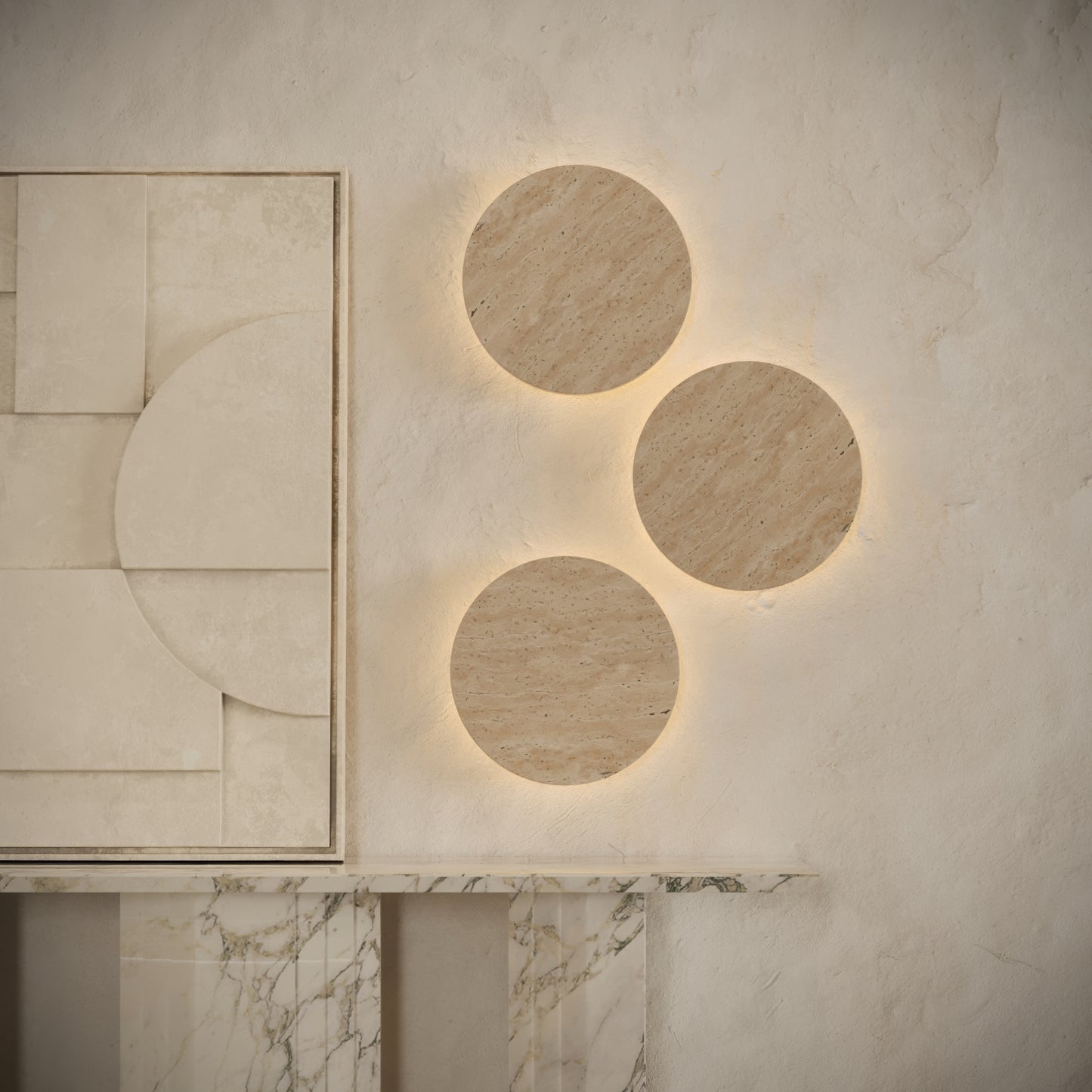 Oro Travertine LED Wall Sconce Light 260mm