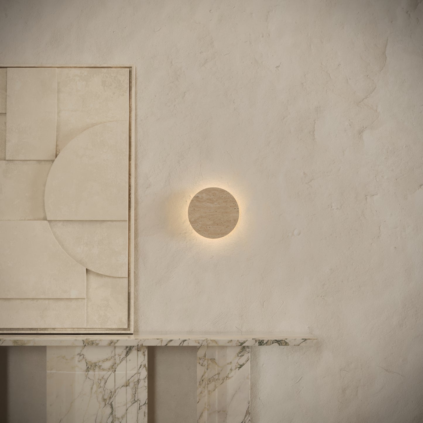 Oro Travertine LED Wall Sconce Light 150mm